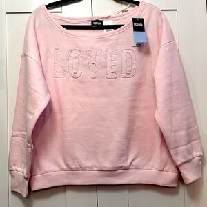 Pink “LOVED” Sweatshirt Pullover Sz XS NEW!